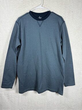 Junction West Men's Long-Sleeve Ribbed Thermal Crewneck Shirt.